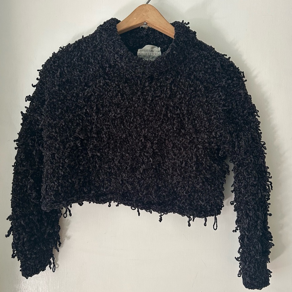 Urban Outfitters Black Cropped Sweater